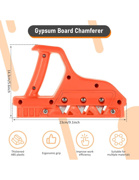 Cortador Rápido de Placas de Yeso HOTBEST 230mm con 10 Cuchillas