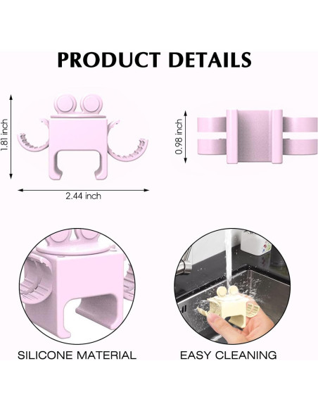 Clip de Mango TECHPLUS para Vaso Stanley Quencher H2.0 Rosa