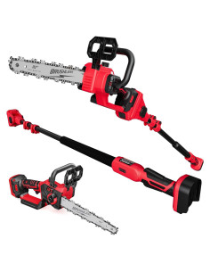 Sierra de Poste Inalámbrica 2-en-1 EVOIRON 10" con Motosierra