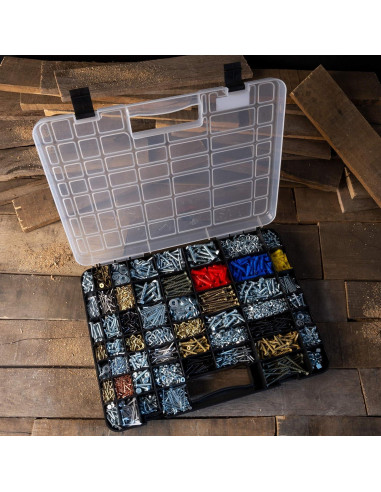 Caja de Almacenamiento Portátil Stalwart 55 Compartimentos