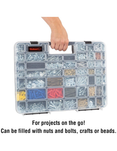 Caja de Almacenamiento Portátil Stalwart 55 Compartimentos