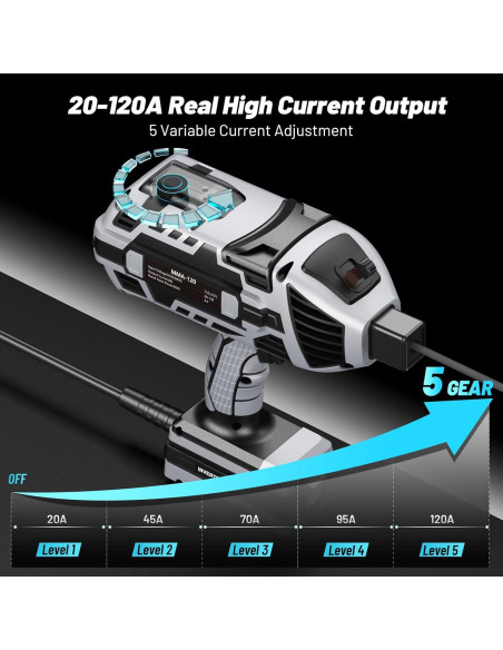 Máquina de Soldadura Portátil Faiuot 110V 20-120Amp con Gafas