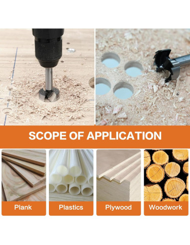 Juego de Brocas Forstner 16PCS GMTOOLS para Madera 6.3-53.98mm