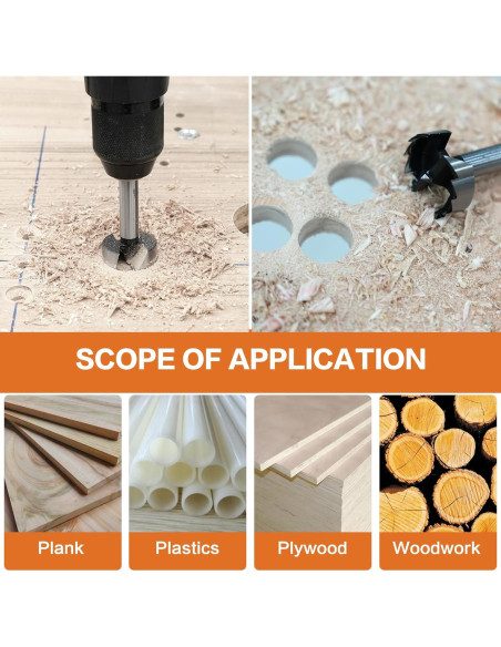 Juego de Brocas Forstner 16PCS GMTOOLS para Madera 6.3-53.98mm