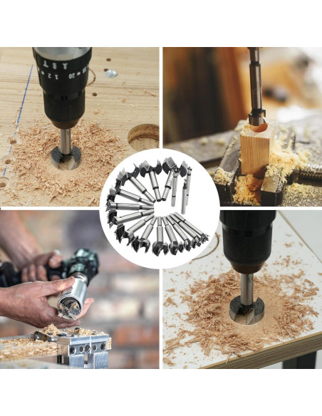 Juego de Brocas Forstner 16PCS GMTOOLS para Madera 6.3-53.98mm