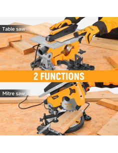 Sierra Ingleteadora y de Mesa Hoteche 2-en-1 8-1/4" 10A 2