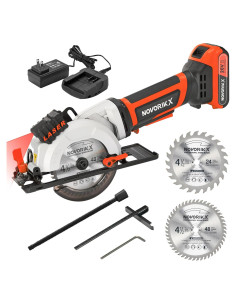 Sierra Circular Mini Inalámbrica NovorikX 20V 4.5" con Láser