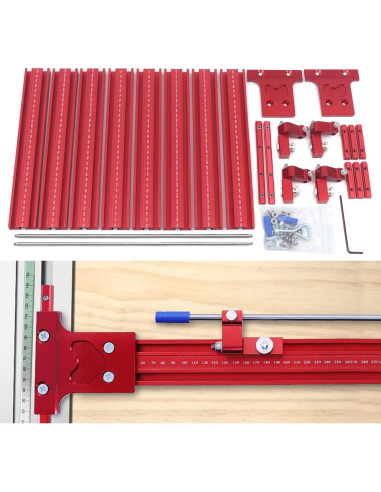 Juego de riel guía paralelo SanBouSi 1200mm aluminio