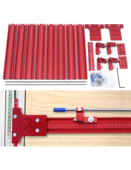 Juego de riel guía paralelo SanBouSi 1200mm aluminio