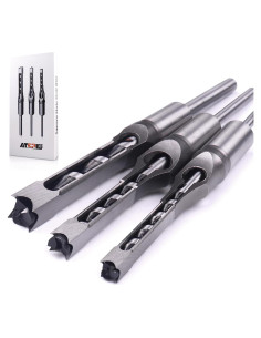 Brocas Cuadradas para Madera ATOPLEE 3pcs HSS 8mm 9.5mm 12.7mm