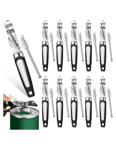 Abrelatas Manual Gisafai 10 Pcs con Mango Antideslizante