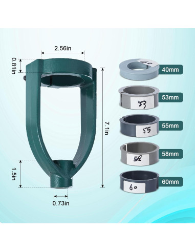 Adaptador de Broca de Mortaja Cuadrada IEUDNS 18cm con 5 Mangas