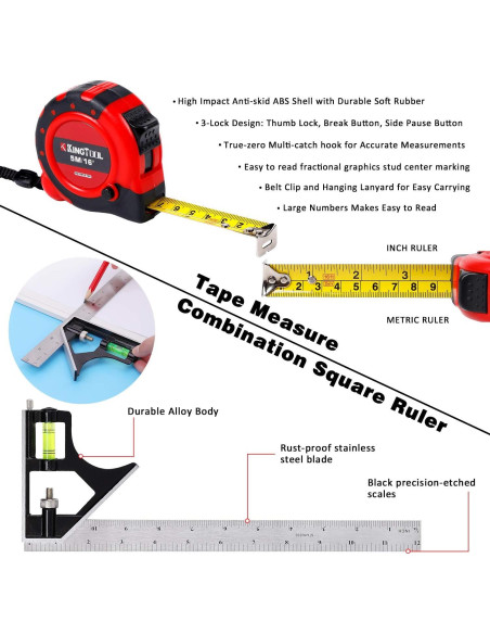 Conjunto de Cinceles de Madera KingTool 6 Piezas Cr-V 4.68kg
