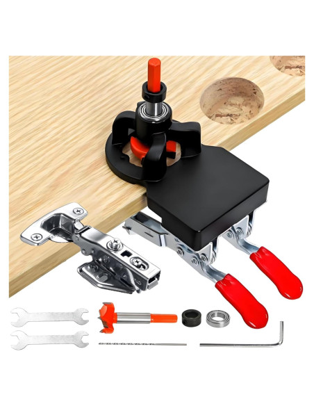 Plantilla de bisagra oculta Acshio 35 mm ajustable para madera