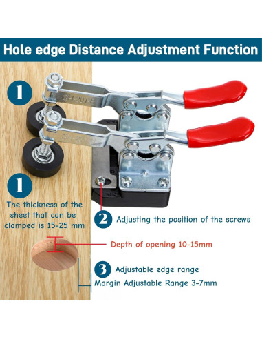 Plantilla de bisagra oculta Acshio 35 mm ajustable para madera