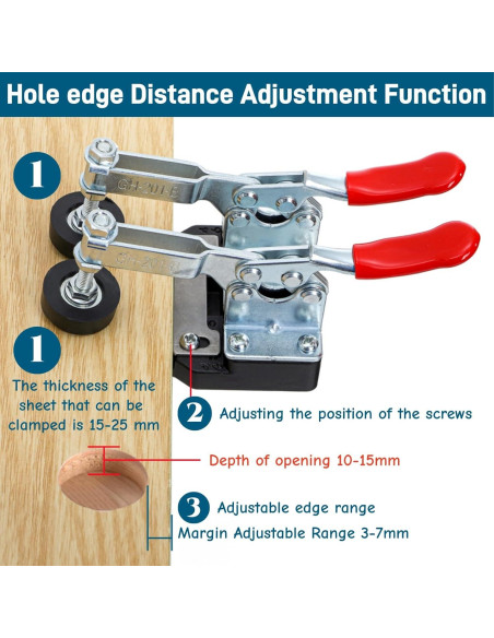 Plantilla de bisagra oculta Acshio 35 mm ajustable para madera