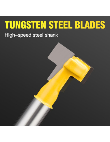 Broca de Router HUHAO 1/2" Eje T-Cortador para Carpintería