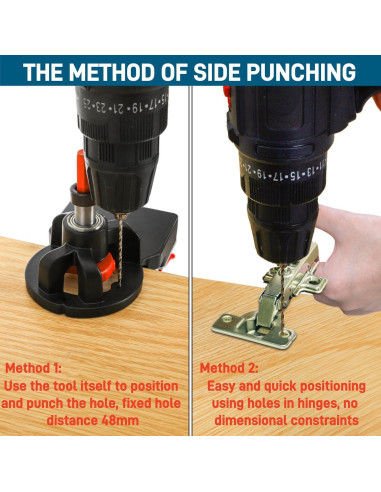 Plantilla de bisagra oculta Acshio 35 mm ajustable para madera