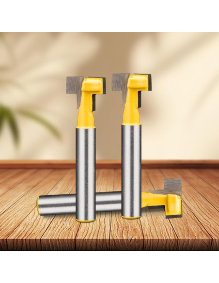 Broca de Router HUHAO 1/2" Eje T-Cortador para Carpintería