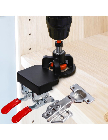 Plantilla de bisagra oculta Acshio 35 mm ajustable para madera