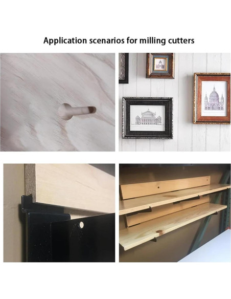 Broca de Router HUHAO 1/2" Eje T-Cortador para Carpintería