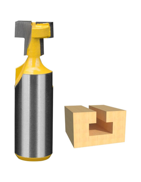 Broca de Router HUHAO 1/2" Eje T-Cortador para Carpintería