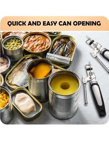 Abrelatas Manual Gisafai 10 Pcs con Mango Antideslizante