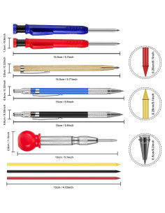 Kit de Marcado para Carpinteros Pajean 8 Piezas con Lápices 2
