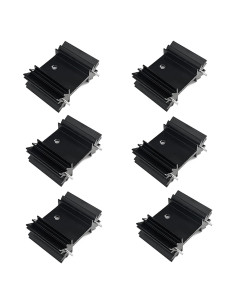 Paquete de 6 Disipadores de Calor Aluminio TO-220 25x34x12mm