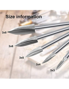 Set de 15 Bits de Tallado en Madera Honoson - Acero HSS 2