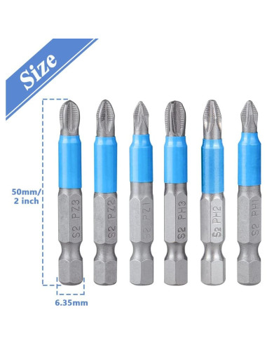 Juego de Puntas de Destornillador Mesee 12 Piezas 50mm
