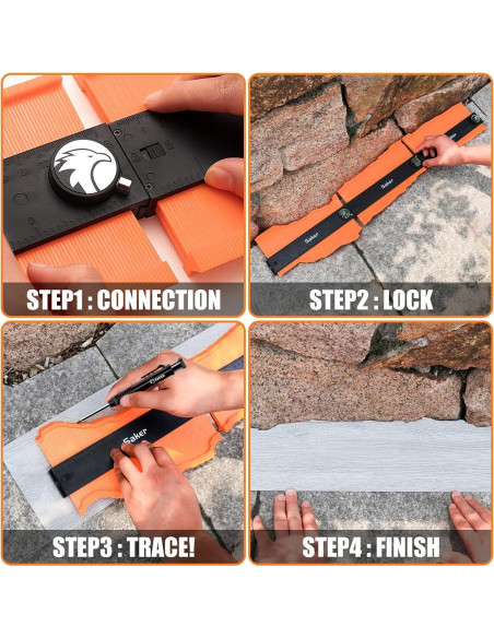 Transportador de Inglete Saker + Medidor de Contorno Saker