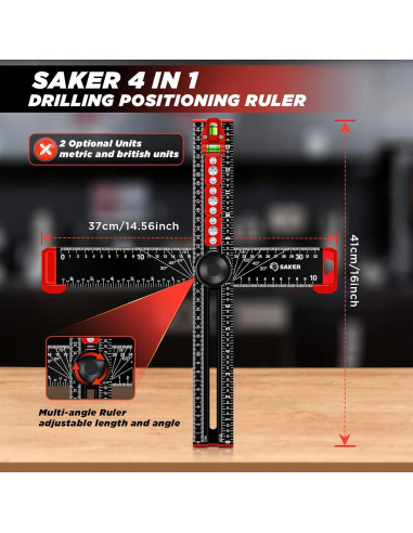 Herramienta Scribing Multifuncional Saker 4-en-1 para Perforación