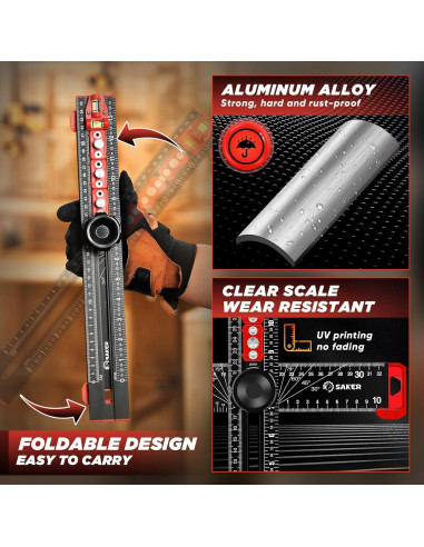 Herramienta Scribing Multifuncional Saker 4-en-1 para Perforación