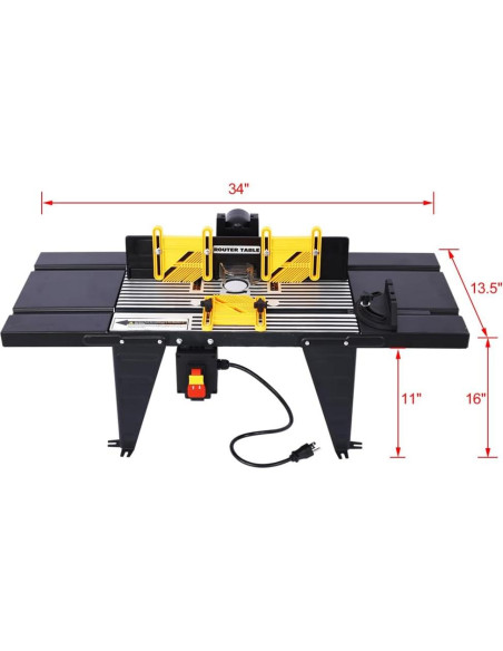 Mesa de Router de Banco Eléctrica Yone JX JE Grande Negra