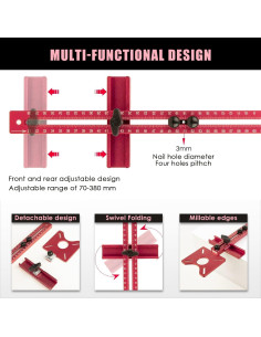 Soporte de Ranura de Fresadora 4 en 1 Xasna - Aluminio Ajustable 2