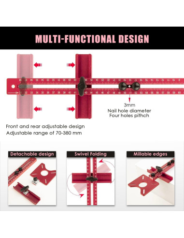 Soporte de Ranura de Fresadora 4 en 1 Xasna - Aluminio Ajustable