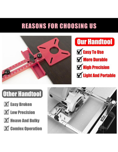 Soporte de Ranura de Fresadora 4 en 1 Xasna - Aluminio Ajustable