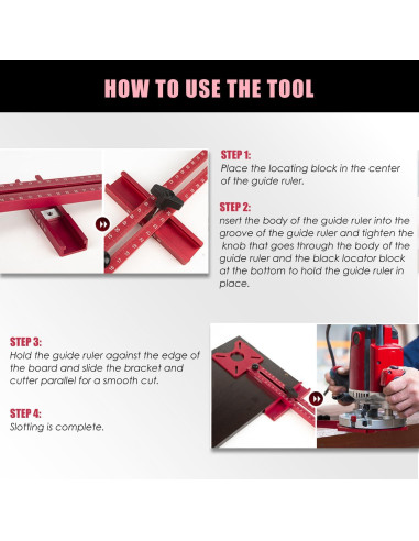 Soporte de Ranura de Fresadora 4 en 1 Xasna - Aluminio Ajustable