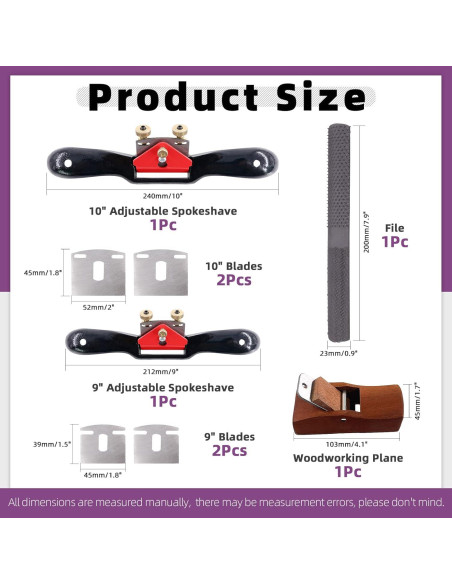 Kit de Herramientas de Carpintería Swpeet 8Pcs Ajustable