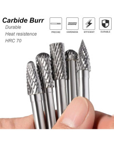 Juego de Fresas de Carburo de Tungsteno 10 Piezas 1/4" FangCheng 2