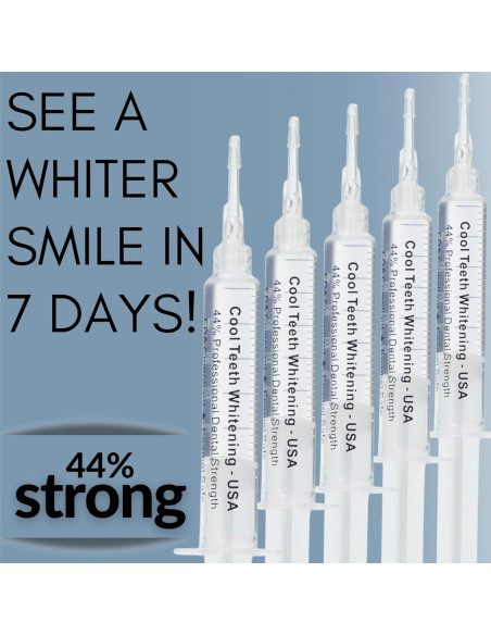 Gel Blanqueador Dental Cool 44% Peróxido Carbamida - 50 Tratamientos