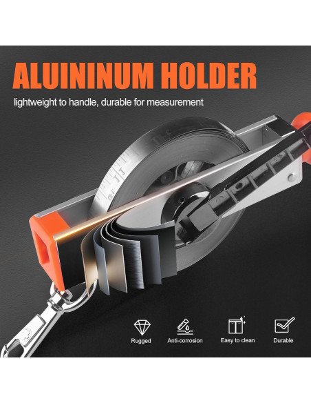 Cinta de Medición de Aceite Cekegon 10M Acero Inoxidable