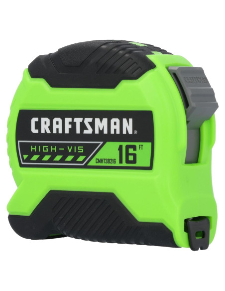 Cinta Métrica CRAFTSMAN 4.88 m Hi-Vis 2.0 con Agarre Ergonómico