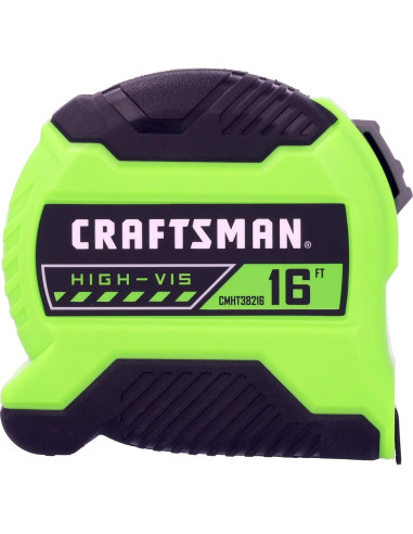 Cinta Métrica CRAFTSMAN 4.88 m Hi-Vis 2.0 con Agarre Ergonómico