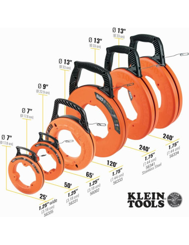 Cinta de Pesca de Acero Klein Tools 56335 7.62m x 0.64cm