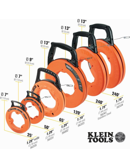 Cinta de Pesca de Acero Klein Tools 56335 7.62m x 0.64cm