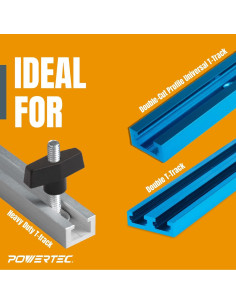 Kit de Perillas T POWERTEC 71121V, 16 Piezas, Tornillos 5/16-18 2