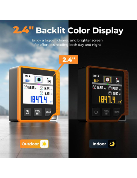 Medidor Láser CIGMAN CD-80 80m con Buscador de Ángulo