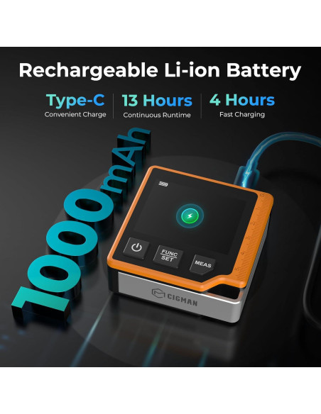 Medidor Láser CIGMAN CD-80 80m con Buscador de Ángulo